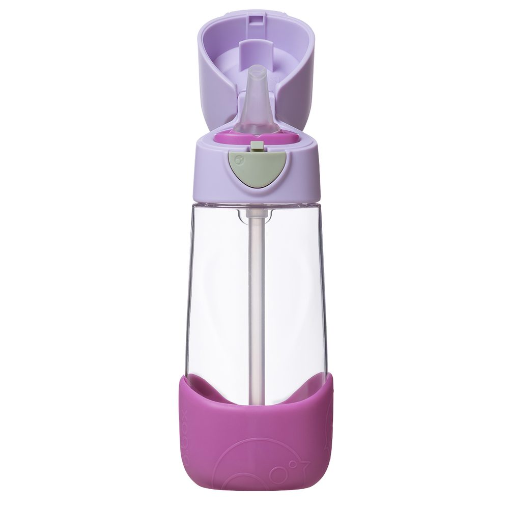 b.box Lahev na pití s brčkem 450 ml - sugar plum