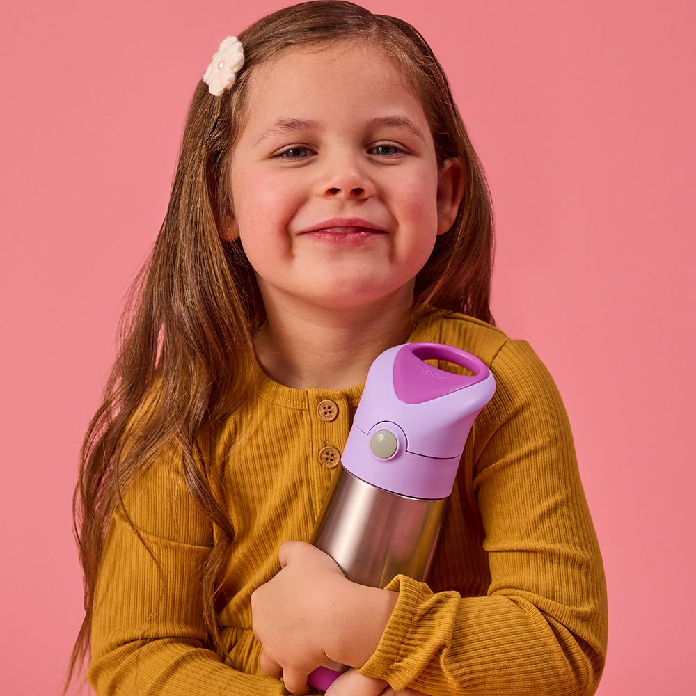 b.box Termoska na pití s brčkem 350 ml - sugar plum