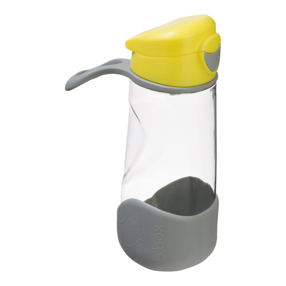 b.box Svačinový box střední + Sport lahev 450 ml - žlutá/šedá