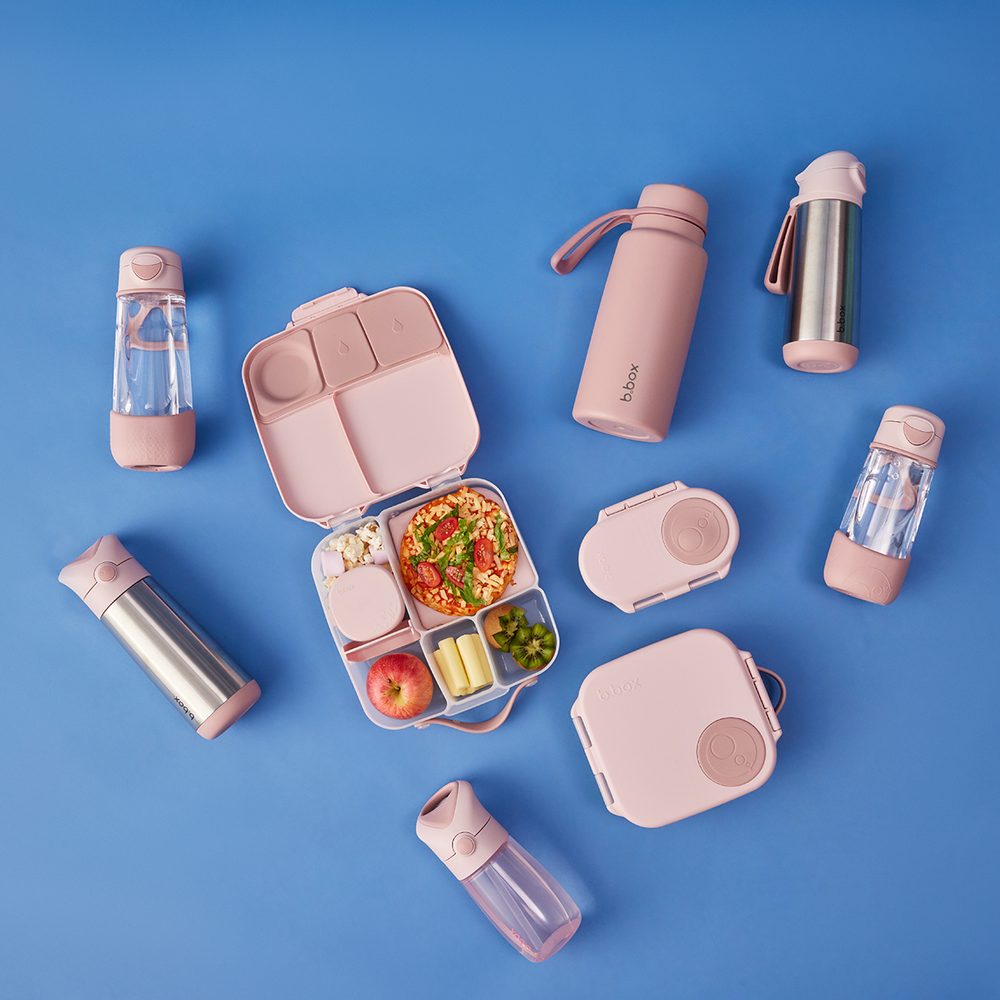 b.box Náhradní silikonové těsnění na Svačinový box střední - blush crush