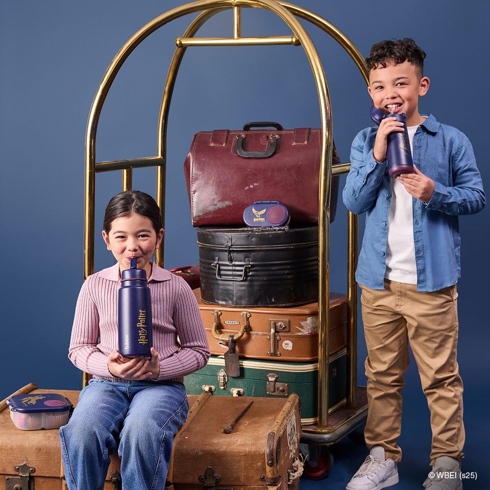 b.box Svačinový box velký + Nerezová termolahev s brčkem - set Harry Potter | b.box