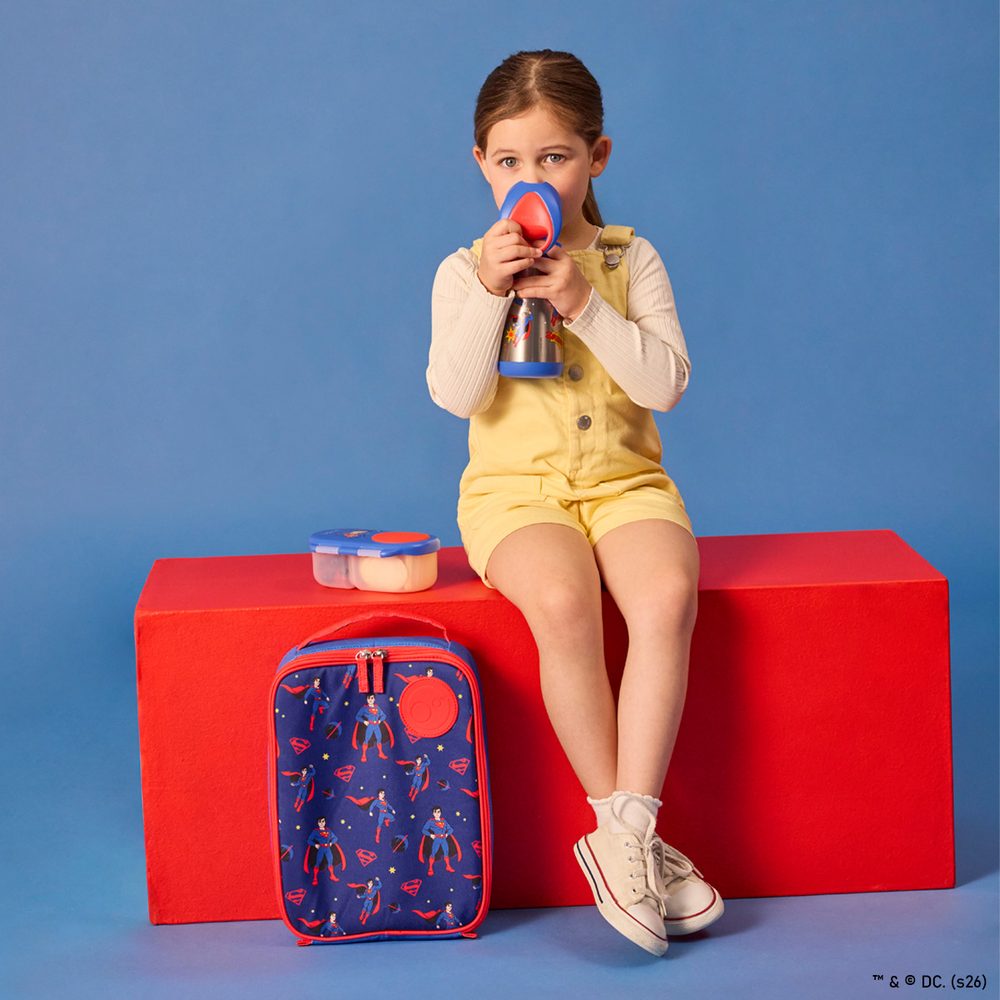 b.box Termoska na pití s brčkem 350 ml - Superman | b.box