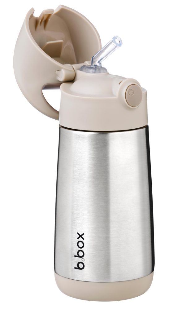 b.box Termoska na pití s brčkem 350 ml - béžová