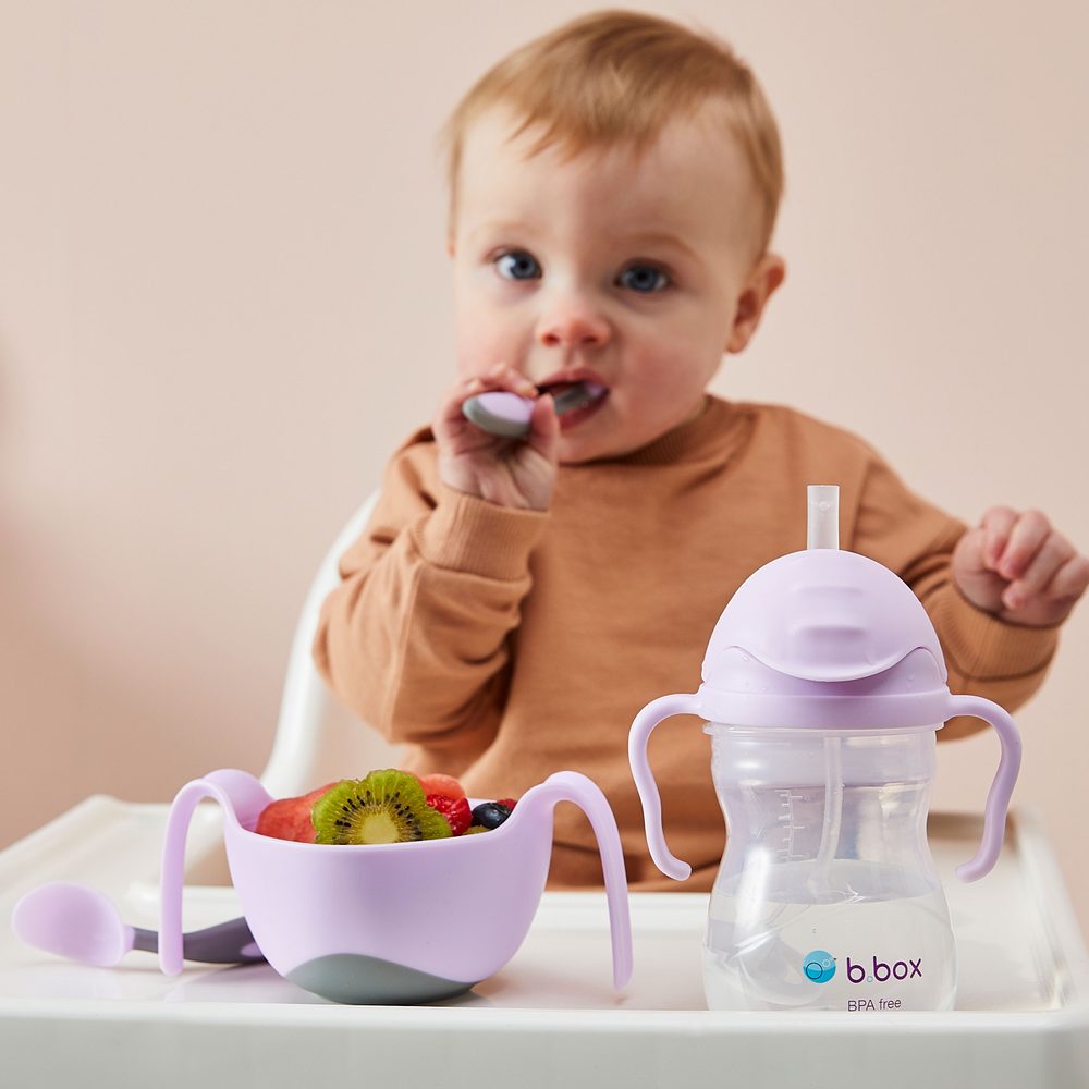 b.box Náhradní velké víčko pro Hrneček s brčkem - GELATO ostružinový