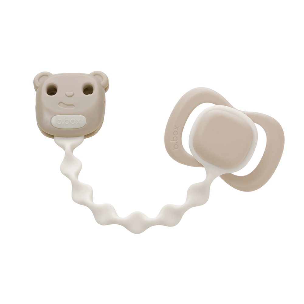 b.box Silikonový klip na dudlík, 2 ks - blush/vanilla