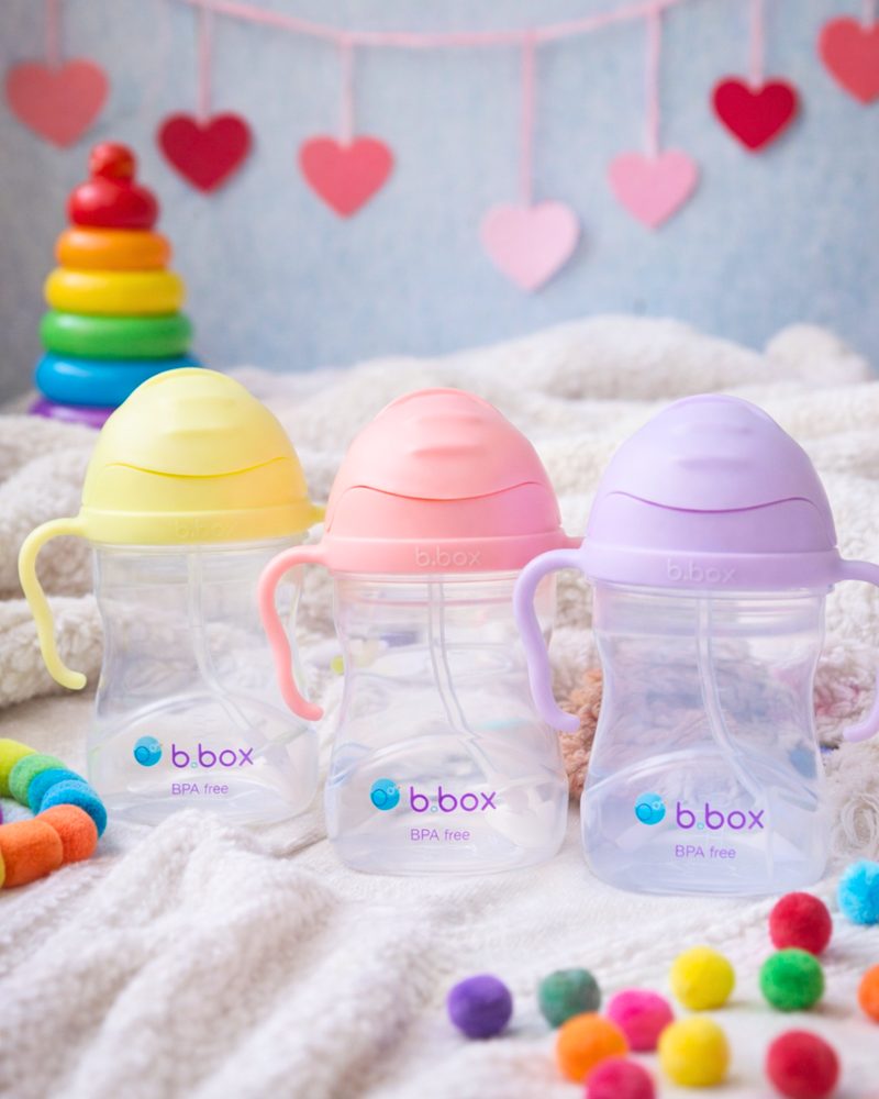 b.box Hrneček s brčkem - GELATO ostružinový 240 ml