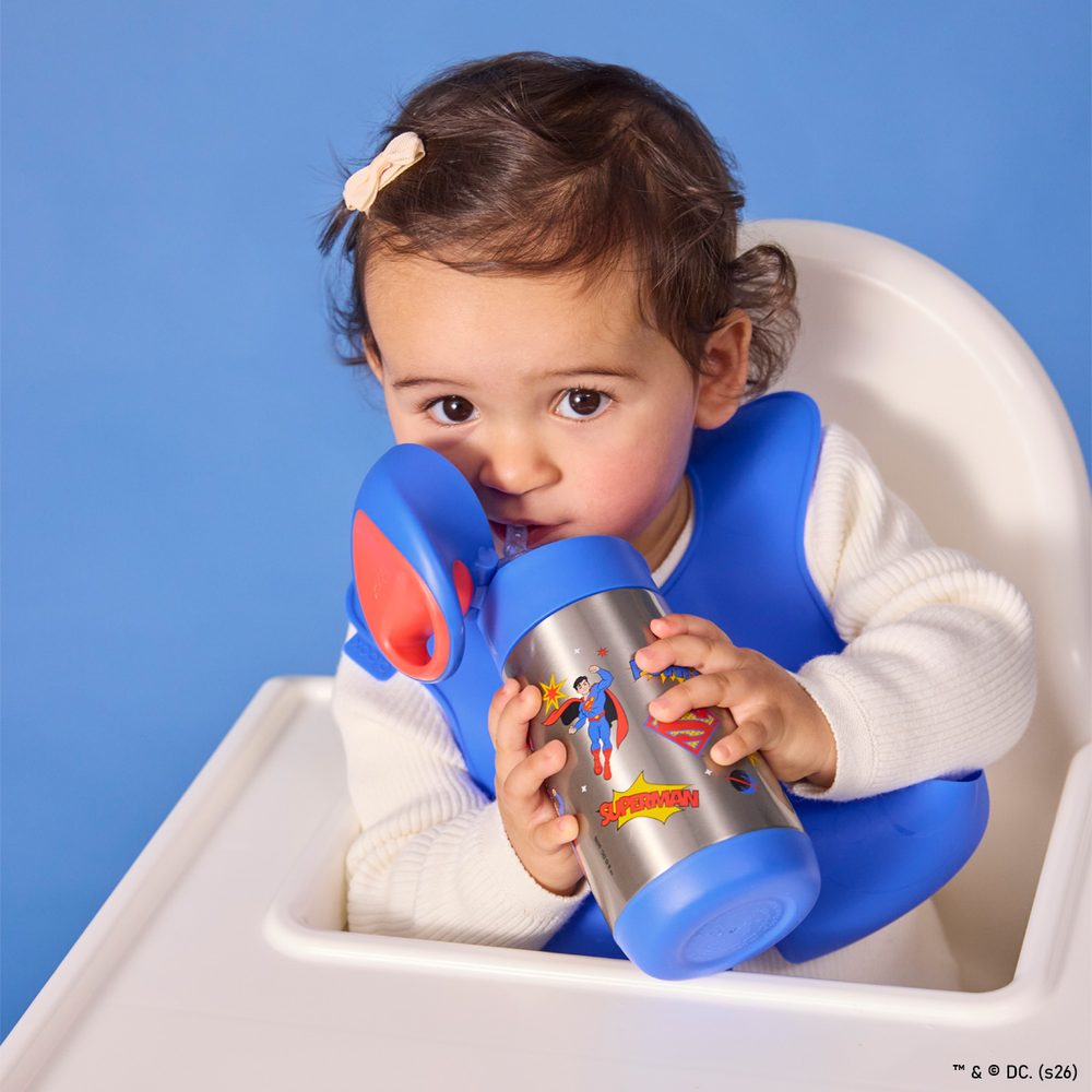 b.box Termoska na pití s brčkem 350 ml - Superman | b.box