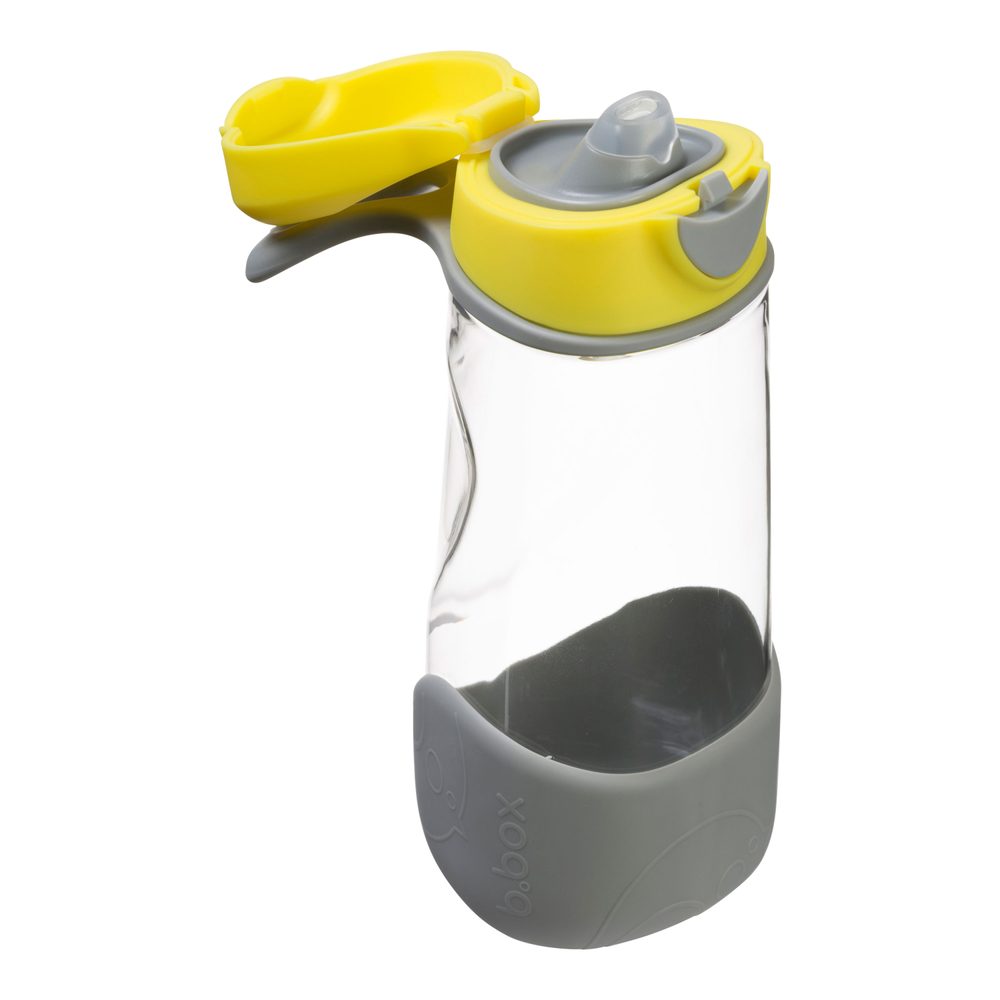 b.box Svačinový box střední + Sport lahev 450 ml - žlutá/šedá