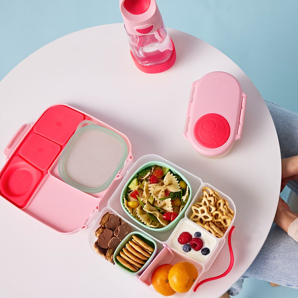 b.box Náhradní silikonové těsnění na Svačinový box velký - flamingo fizz