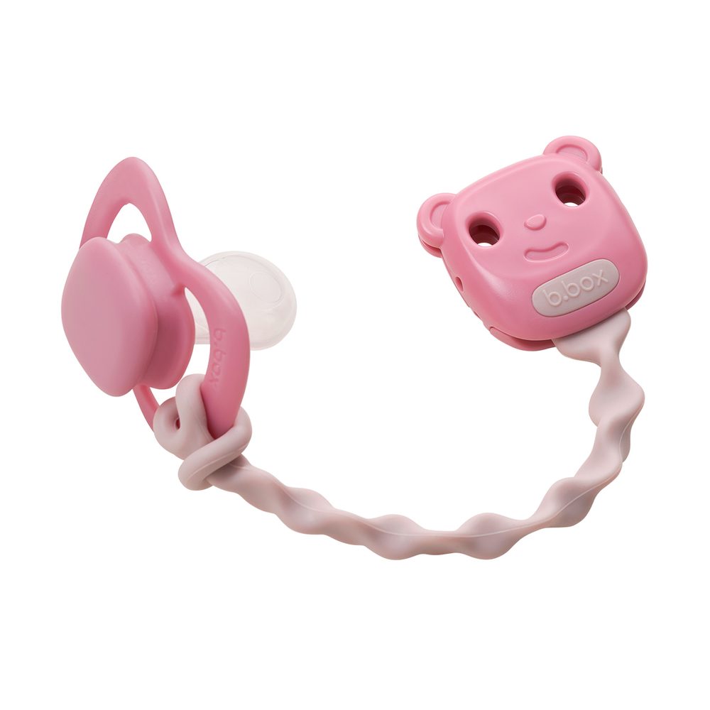 b.box Silikonový klip na dudlík, 2 ks - blush/vanilla