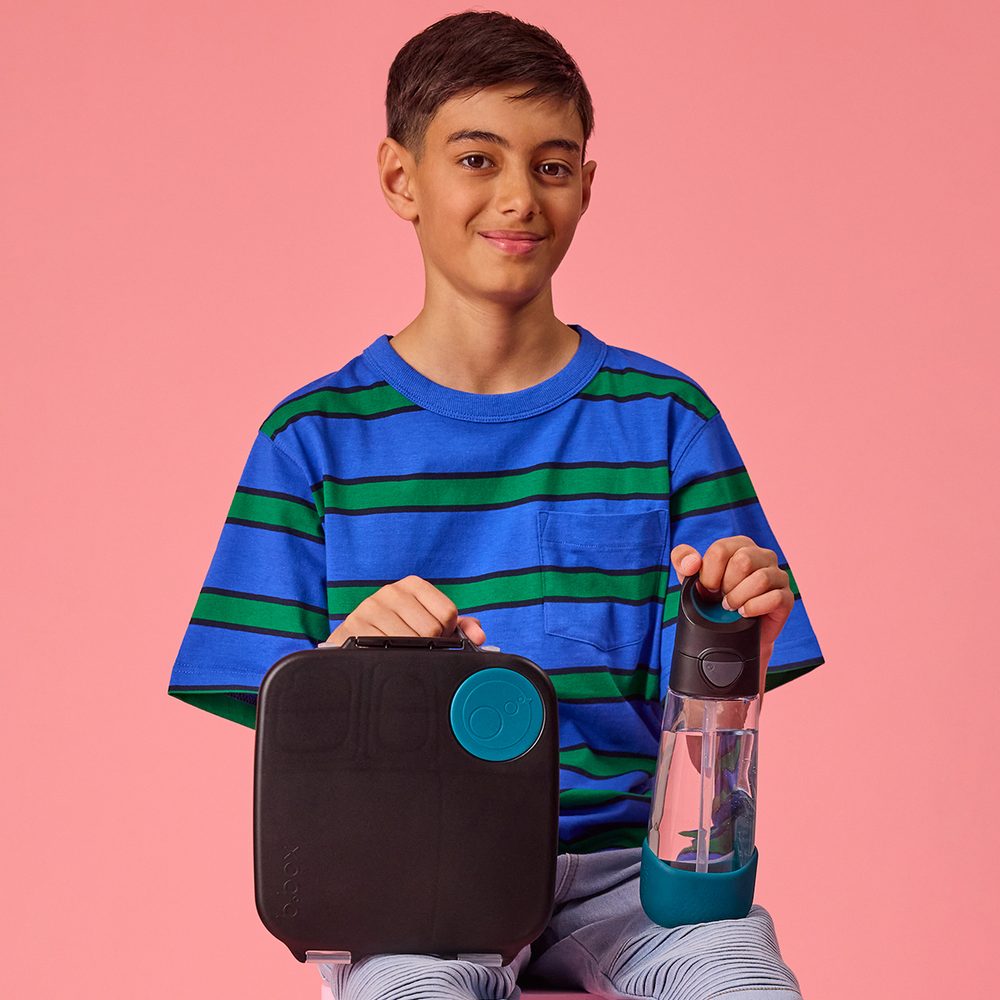 b.box Lahev na pití s brčkem 600 ml - night vision