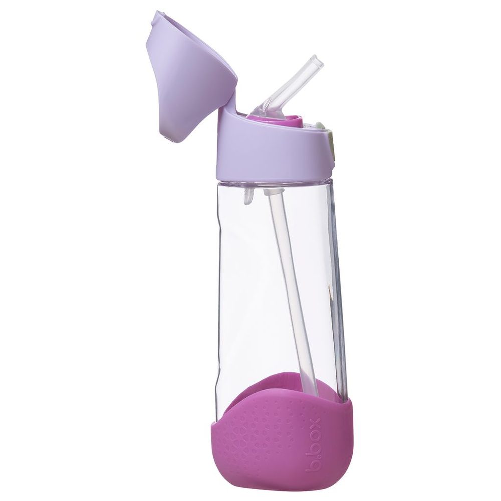 b.box Svačinový box střední + Lahev s brčkem 600 ml - set sugar plum