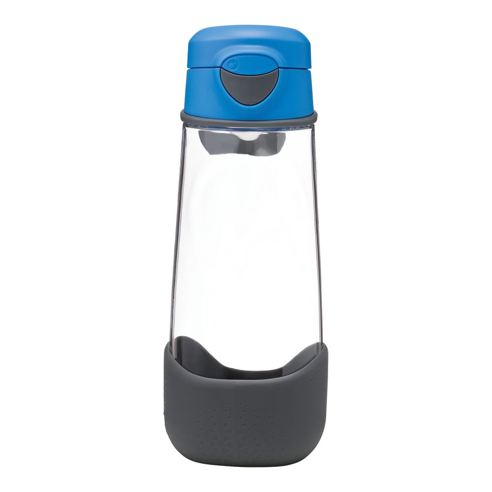b.box Svačinový box střední + Lahev na pití sport 600 ml - modrá/šedá