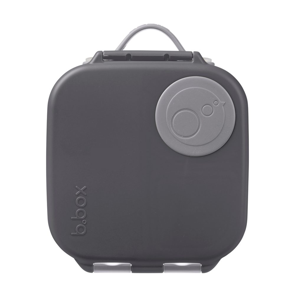 b.box Svačinový box střední + Lahev s brčkem 600 ml - graphite