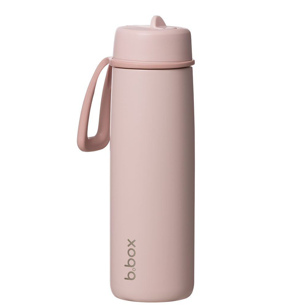 b.box Nerezová termolahev s brčkem 690 ml - blush crush