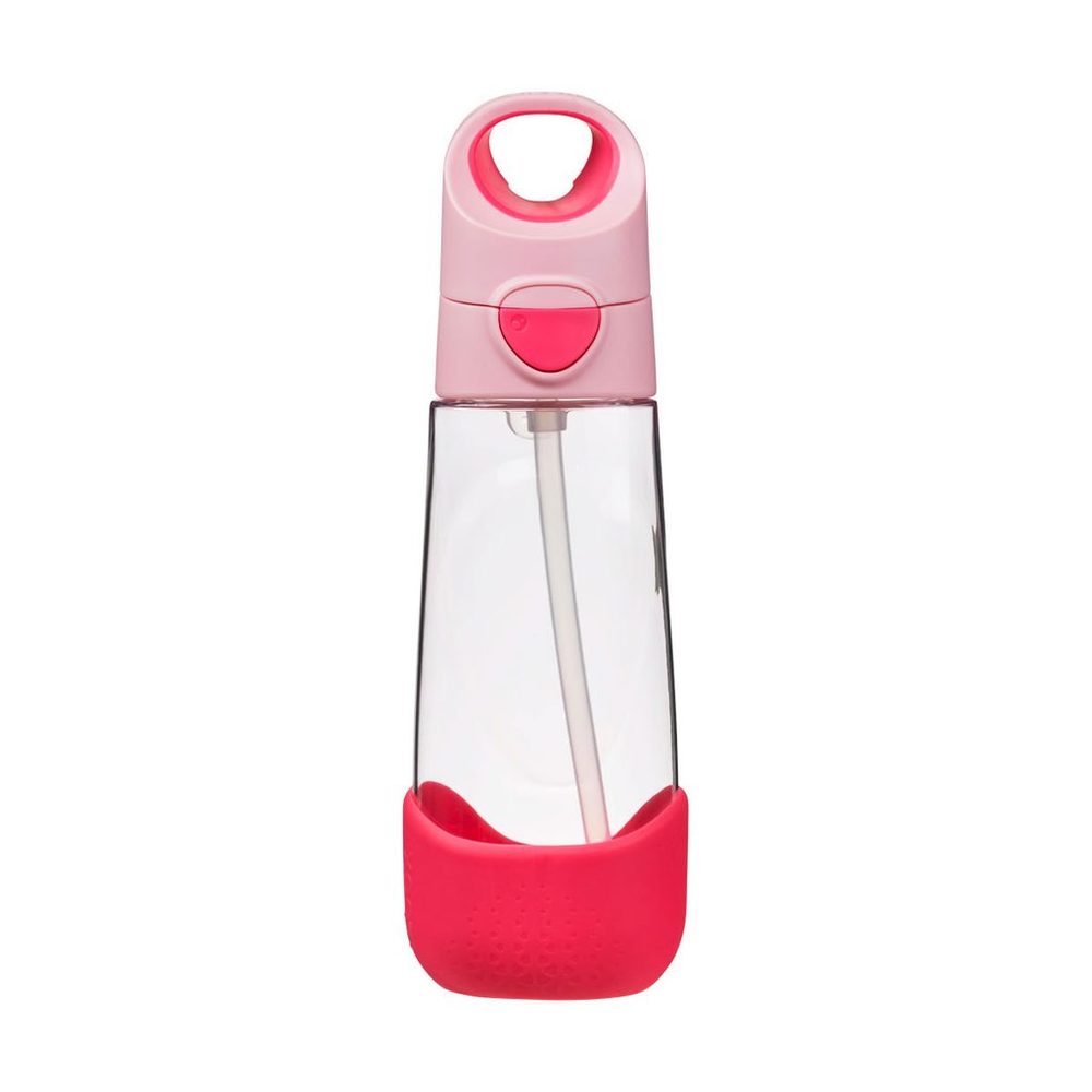 b.box Svačinový box střední + Lahev s brčkem 600 ml - set flamingo fizz