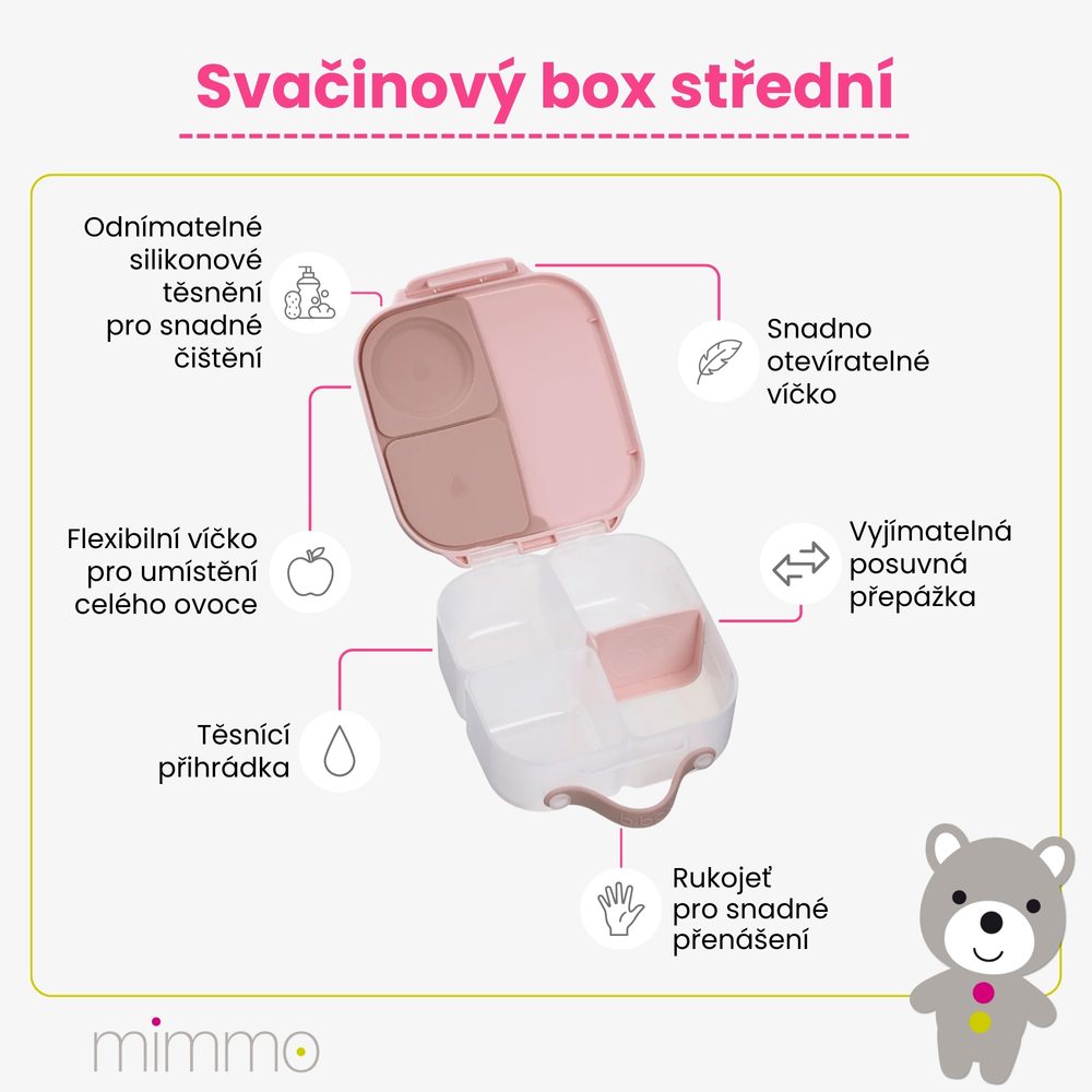 b.box Svačinový box střední - modrý/zelený