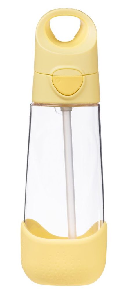 b.box Svačinový box střední + Lahev s brčkem 600 ml - set lemon twist