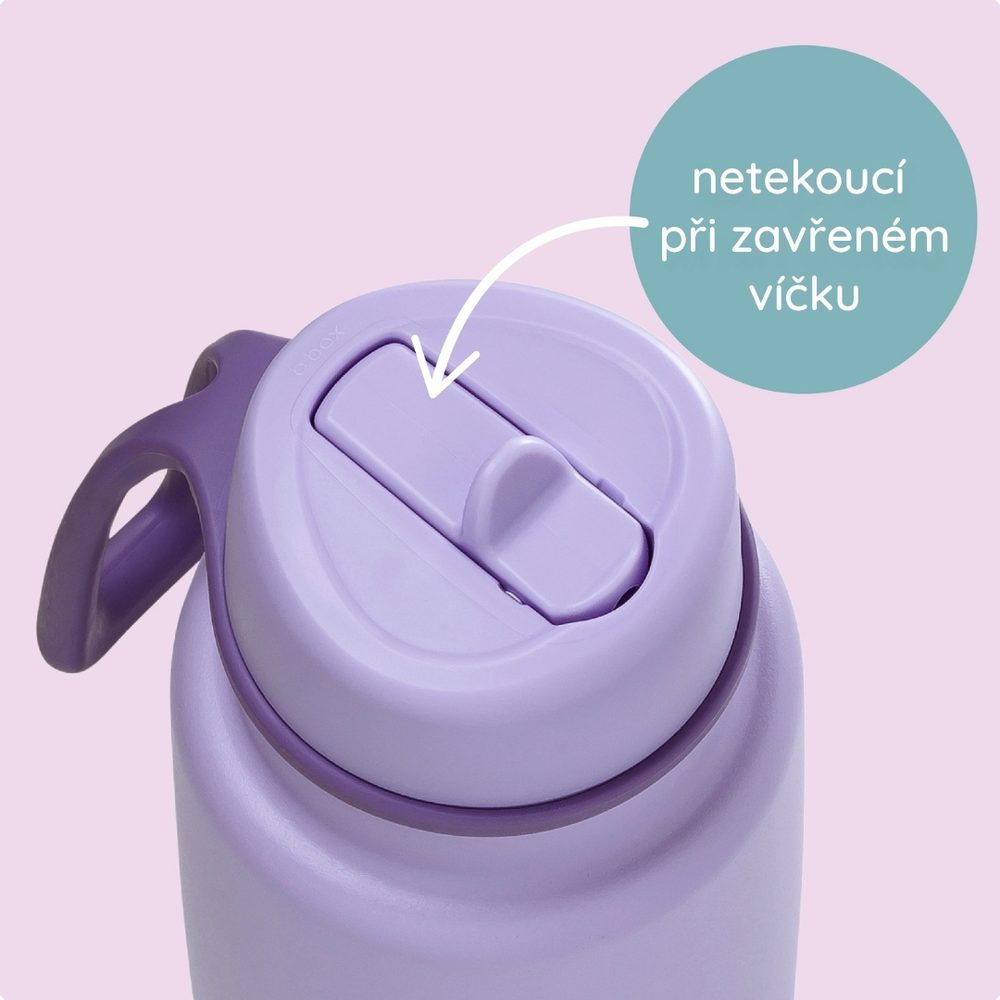 b.box Nerezová termolahev s brčkem 1l - shadow