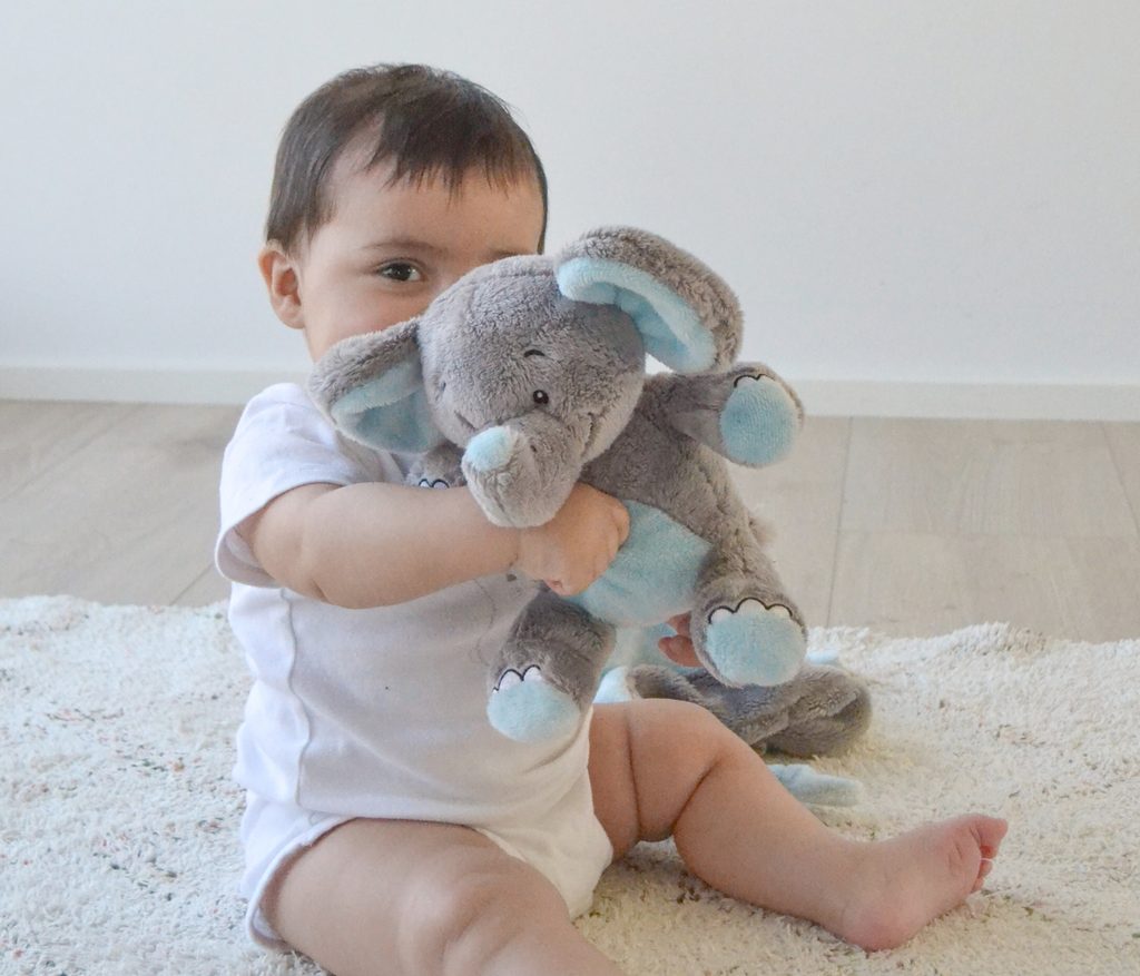 Můj první slon plyšák modrý - My Teddy - Hračky pro nejmenší - -  www.mimmo.cz - baví nás chytré a hezké věci