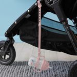 Hrnček so slamkou 240 ml + Univerzálny silikónový pásik - set ružový