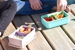 Silikónový bento box na desiatu 700 ml - ružový/fialový