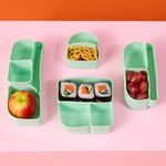 Silikónový bento organizér do veľkého boxu - zelený