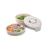 Bento krabička na šalát a desiatu 1600 ml - sivá