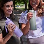 Nerezová termofľaša so slamkou 690 ml - lilac love