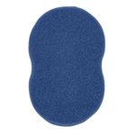 Dětský koupací kartáč s houbičkou - modrý