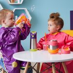 Bryndáček s rukávy velký - fialový