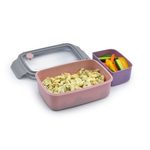 Bento Box krabička na svačinu 880 ml - růžová