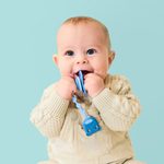 Silikonový klip na dudlík, 2 ks - sage/ocean