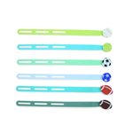 Silikónové gumičky na wrapy 6 ks – lopty