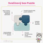 Svačinový box Puzzle 850 ml - Luxe růžový