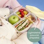 Box na občerstvenie stredný - indigová/ružová