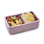 Silikónový bento box na desiatu 700 ml - ružový/fialový