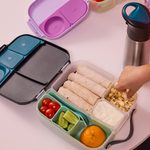 Silikónový bento organizér do veľkého boxu - zelený