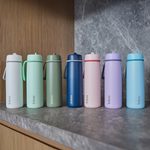 Nerezová termofľaša so slamkou 690 ml - spearmint