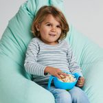 Miska s brčkem XL - modrá 500 ml