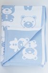 Deka s medveďmi modrá