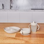 Silikonová miska s víčkem a přísavkou 300 ml - béžová