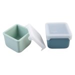 Silikónové desiatové krabičky 237 ml, 2ks - zelené