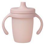 Silikonový hrneček s pítkem 240 ml - růžový