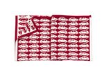 Bavlněná dětská deka vzor AUTA (tmavě červená - 75 x 100 cm - auta)