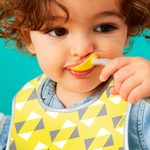 Cestovní bryndáček se lžičkou - žlutý