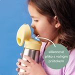 Termoska na pití s brčkem 350 ml - indigo/růžová