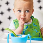 Dětské lžičky 2ks - modá/zelená