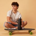 Nerezová termofľaša so slamkou 1 l + silikónový chránič - deep space