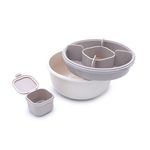 Bento krabička na šalát a desiatu 1600 ml - sivá